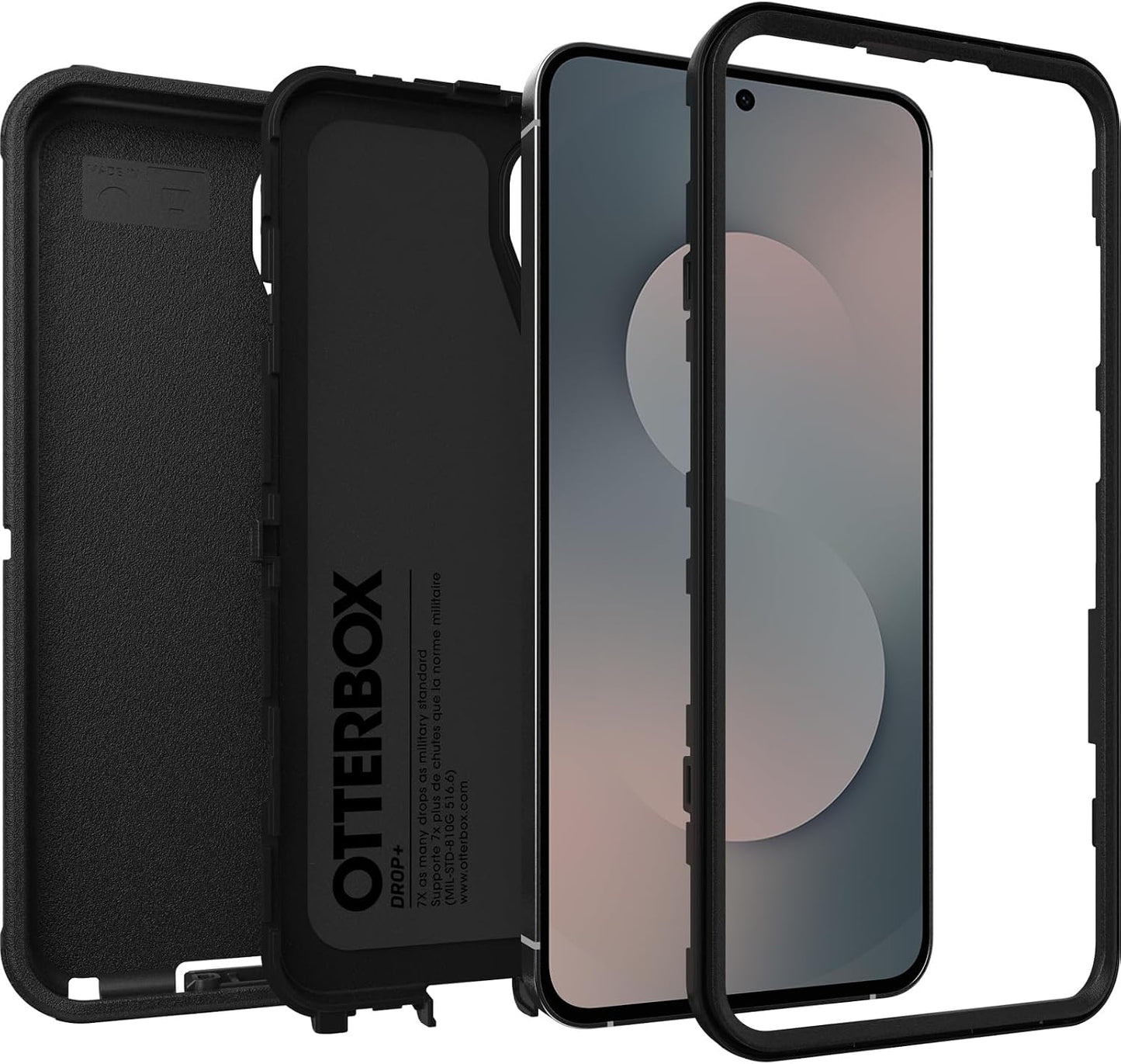 OtterBox Defender Pro Case for Samsung Galaxy S25 FE, Black | Shockproof, Drop-Proof, Ultra-Rugged Protective Case, 7x Tested to Military Standard, No Retail Packaging