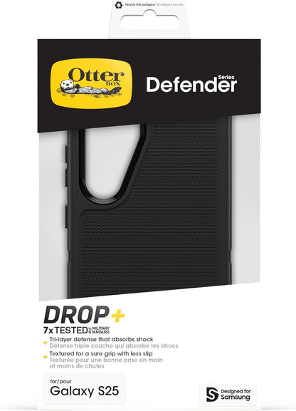 OtterBox Defender Case for Samsung Galaxy S25/S24, Black | Shockproof, Drop-Proof, Ultra-Rugged Protective Case, 7x Tested to Military Standard