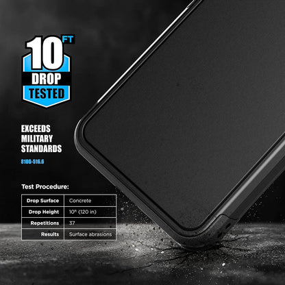 Encased Designed for Samsung Galaxy S25 Plus Case, Compatible with MagSafe Qi2 (Challenger Series) Heavy Duty Rugged Dual Layer Protection (Black)