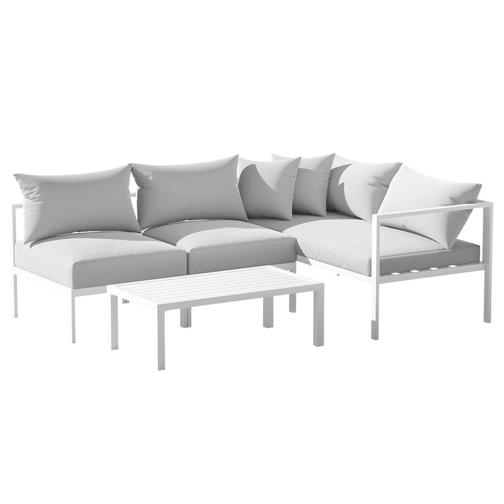 Gardeon Outdoor Lounge Sofa Set – 4-Seater Aluminium – photo 1 of 5