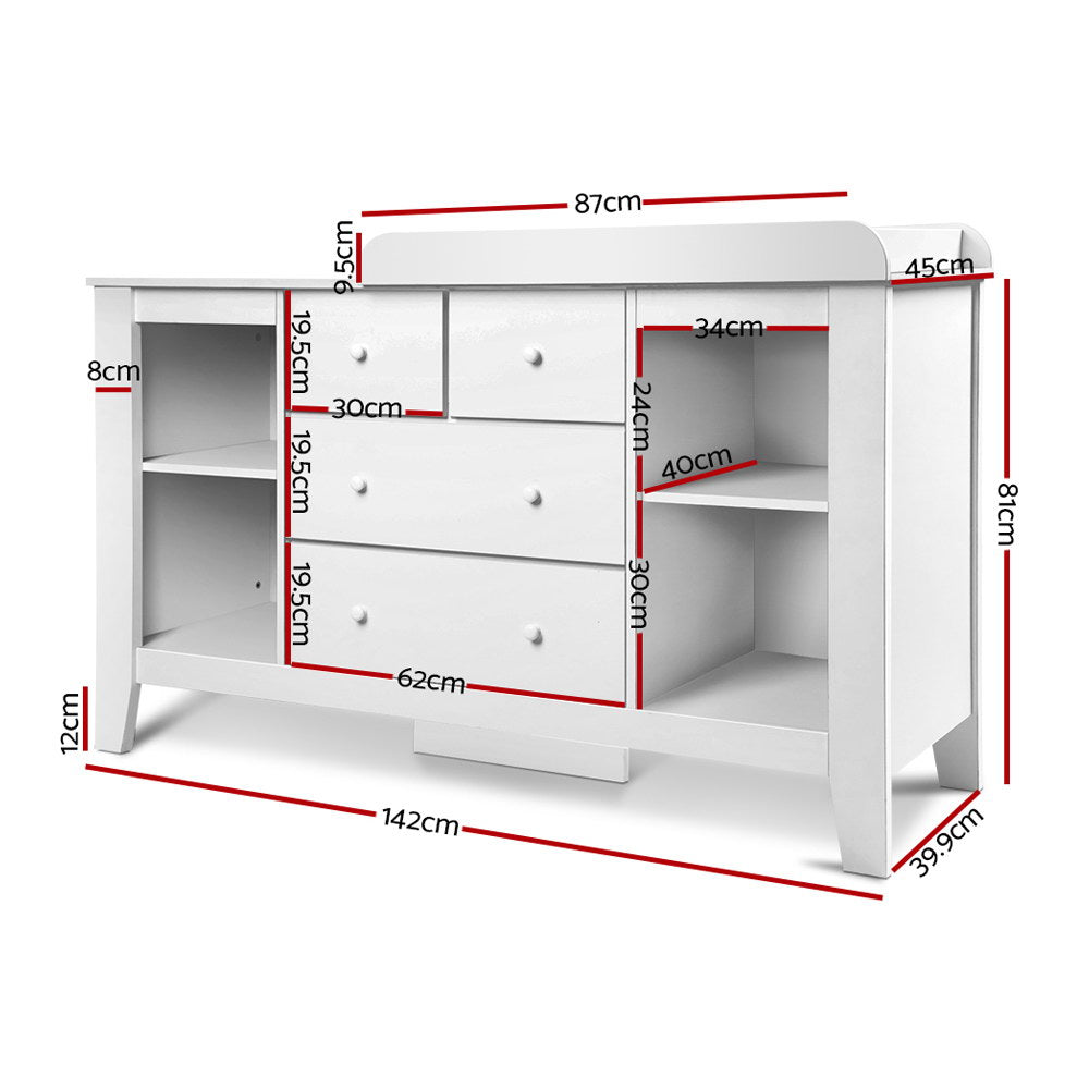 Keezi Baby Changing Table – Diaper Station with Drawers – photo 4 of 5