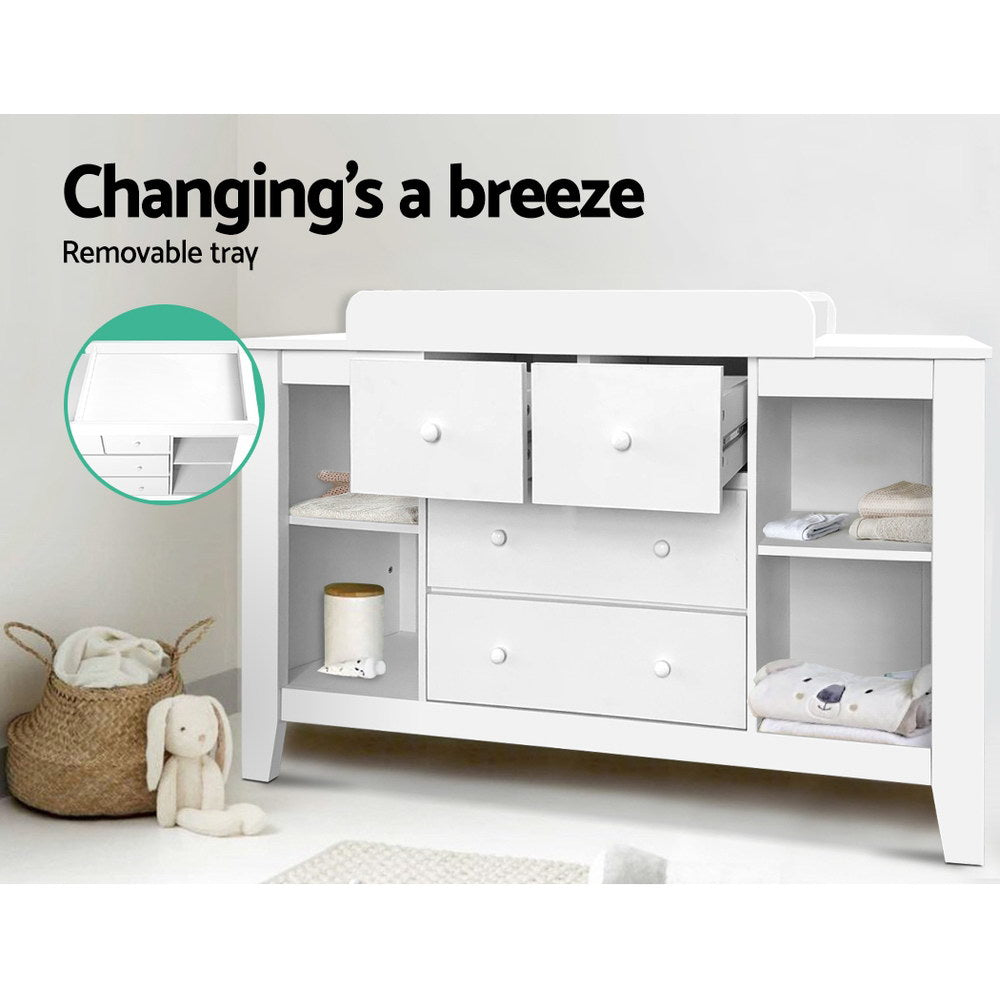 Keezi Baby Changing Table – Diaper Station with Drawers