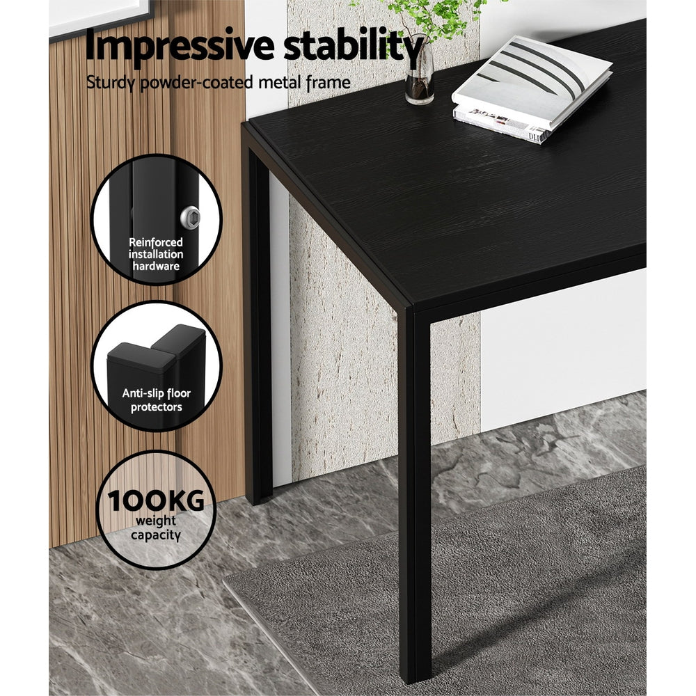 Artiss Dining Table and Chairs Set (5-Piece) – 4 Chairs, Black – photo 4 of 5