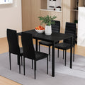 Artiss Dining Table and Chairs Set (5-Piece) – 4 Chairs, Black – photo 1 of 5