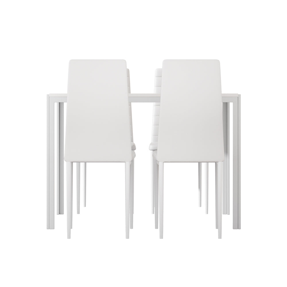 Artiss Dining Table and Chairs Set (5-Piece) – 4 Chairs, White – photo 3 of 5