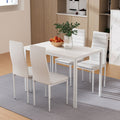 Artiss Dining Table and Chairs Set (5-Piece) – 4 Chairs, White – photo 1 of 5