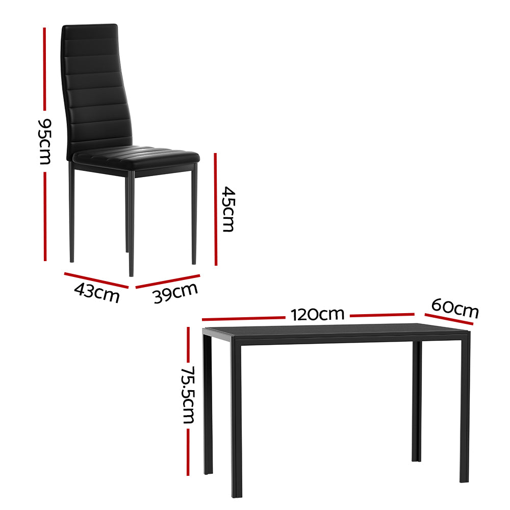 Artiss Dining Table and Chairs Set (7-Piece) – 6 Chairs, Black – photo 2 of 5