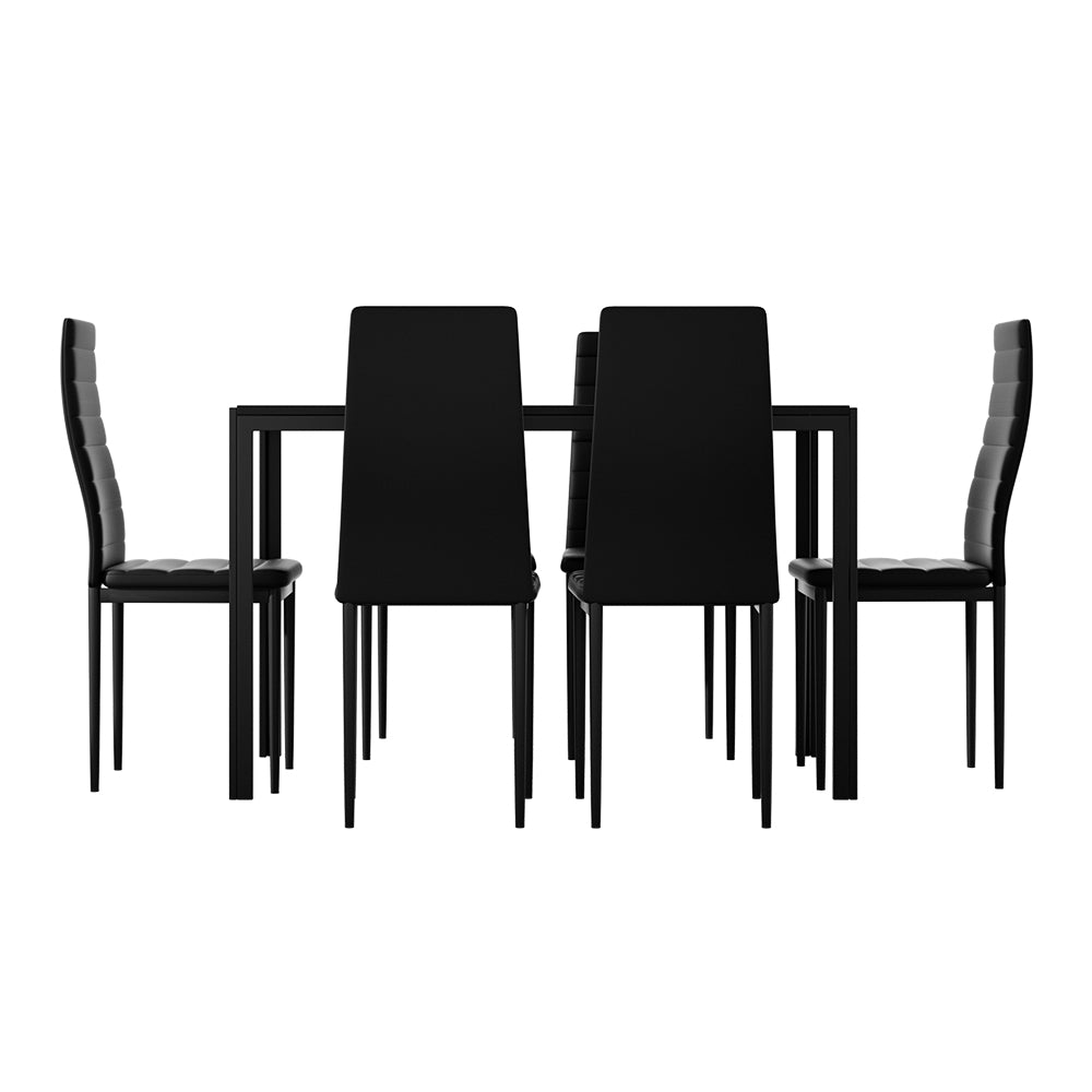 Artiss Dining Table and Chairs Set (7-Piece) – 6 Chairs, Black – photo 3 of 5