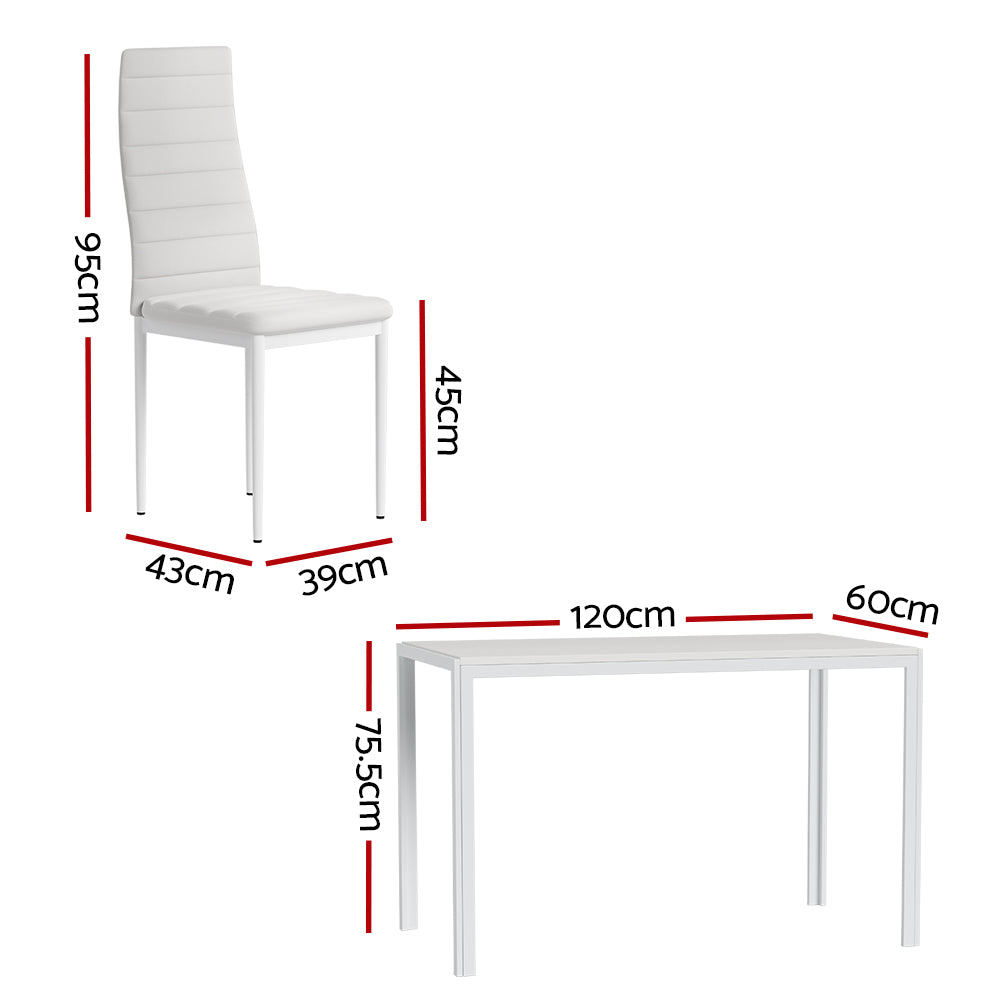 Artiss Dining Table and Chairs Set (7-Piece) – 6 Chairs, White – photo 2 of 5