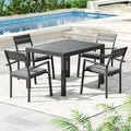 Gardeon Outdoor Dining Set (5-Piece) – Extendable Aluminium Table, Black – photo 1 of 5