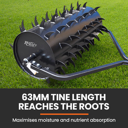 NNEMB Tow Behind Lawn Roller Spike Aerator 36 Wide-Universal Hitch for Ride on Mower-Garden Tractor