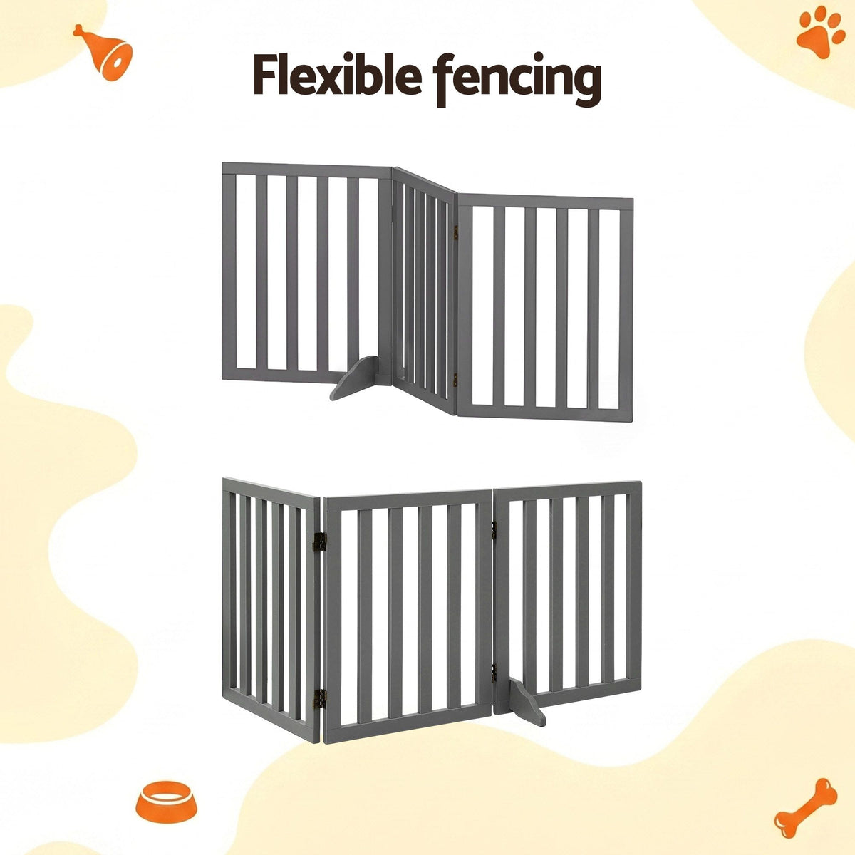 i.Pet Pet Gate Playpen – 3-Panel Wooden Enclosure – photo 5 of 5