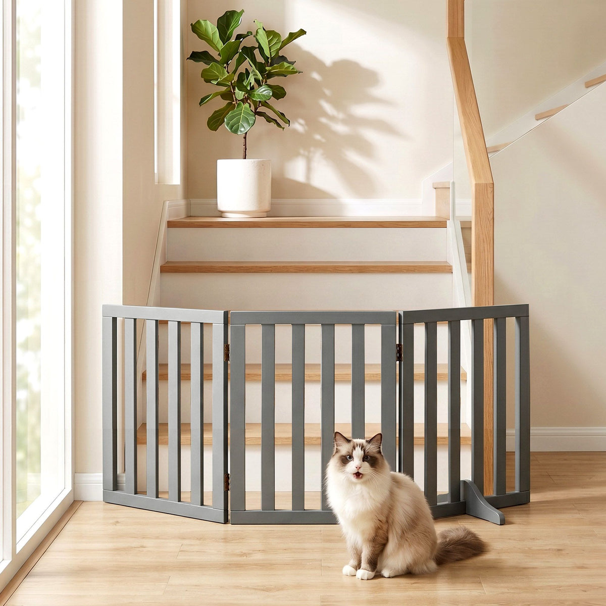 i.Pet Pet Gate Playpen – 3-Panel Wooden Enclosure