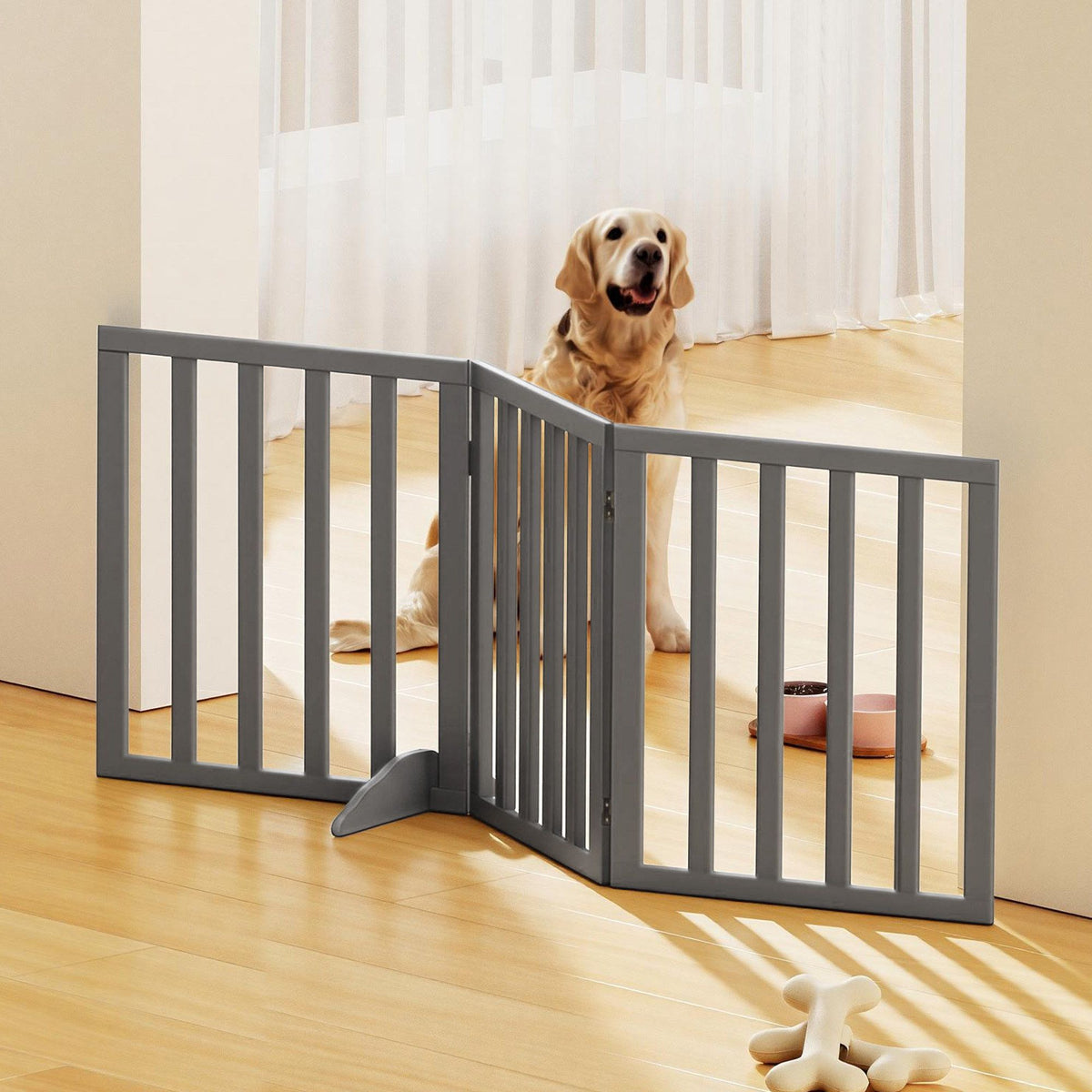 i.Pet Pet Gate Playpen – 3-Panel Wooden Enclosure