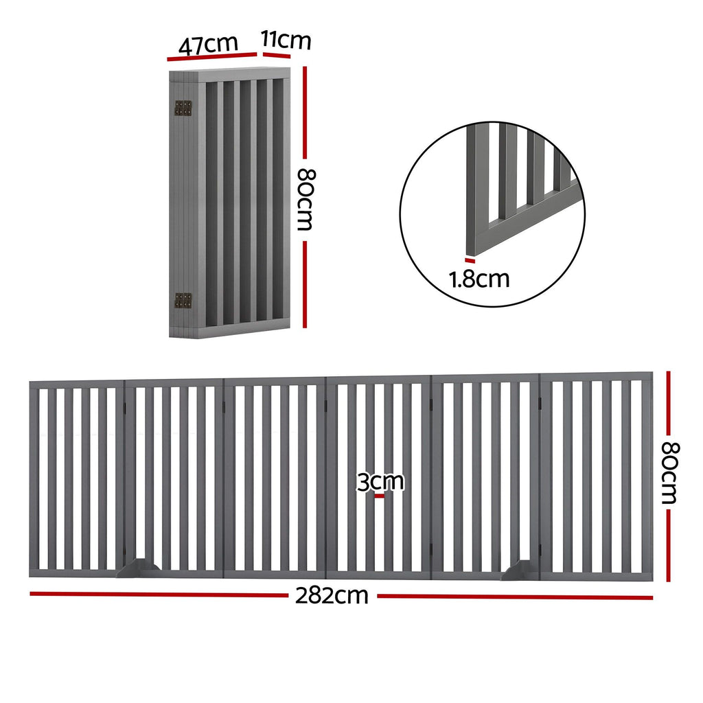 i.Pet Pet Gate Playpen – 6-Panel Wooden Enclosure – photo 2 of 5