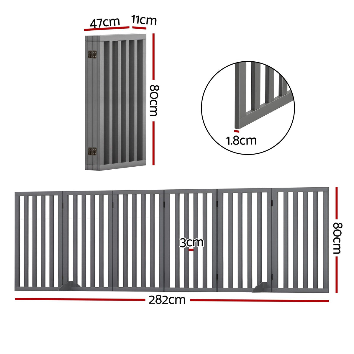 i.Pet Pet Gate Playpen – 6-Panel Wooden Enclosure – photo 2 of 5