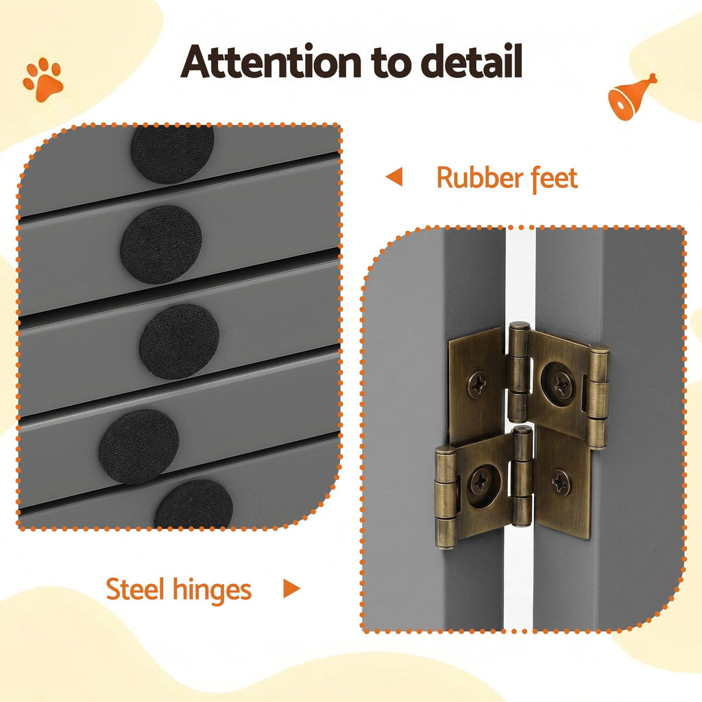 i.Pet Pet Gate Playpen – 6-Panel Wooden Enclosure