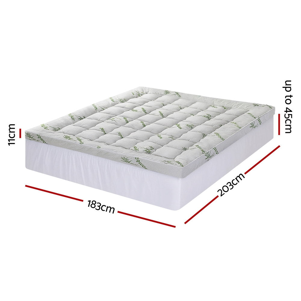 Giselle Bamboo Pillowtop Mattress Topper – 1500GSM, King – photo 3 of 5