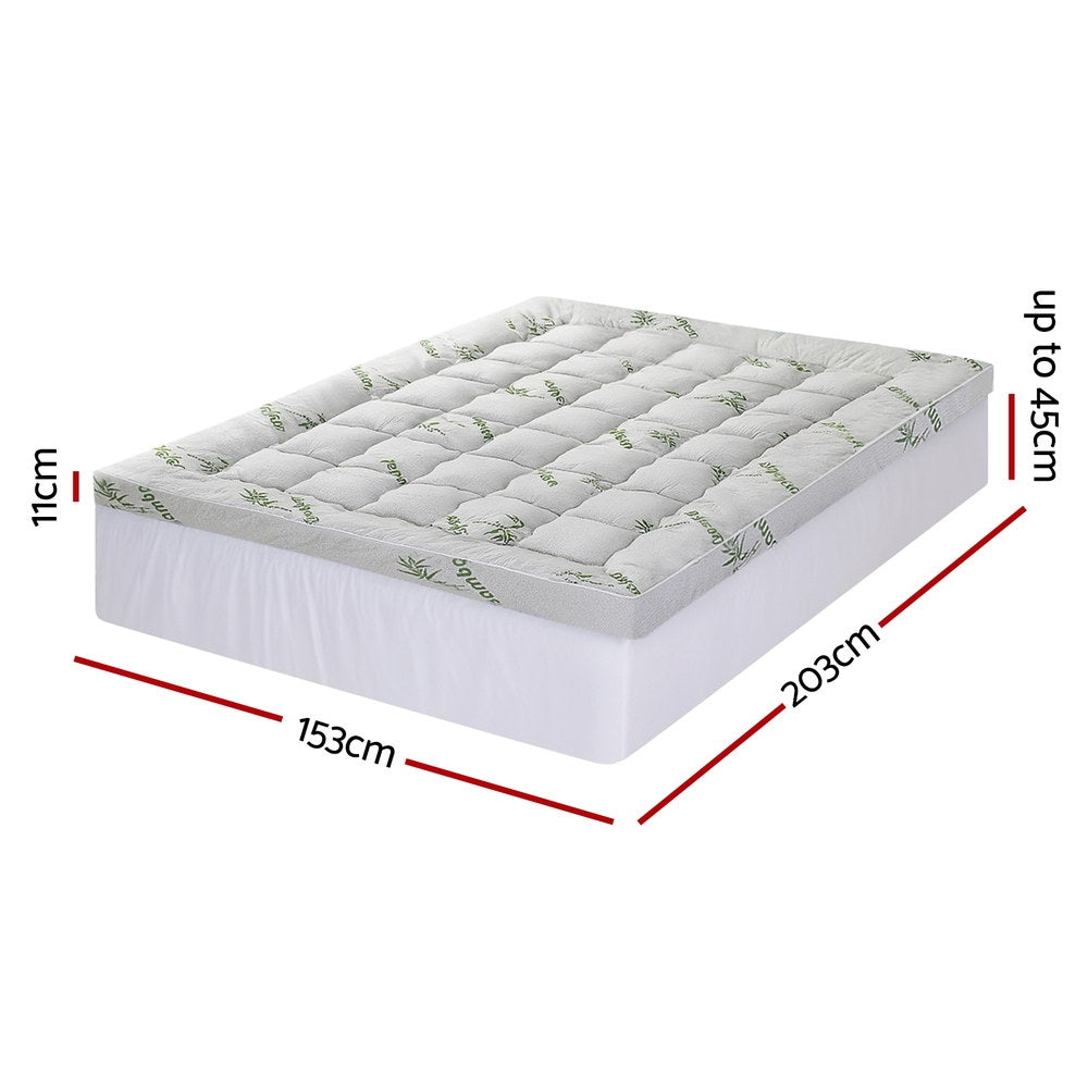 Giselle Bamboo Pillowtop Mattress Topper – 1500GSM, Queen – photo 3 of 5