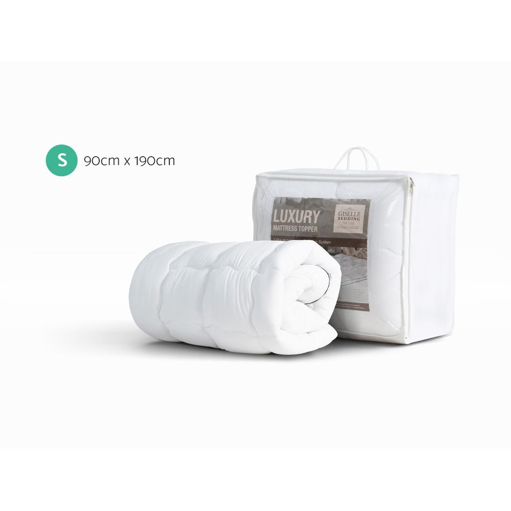 Giselle Pillowtop Mattress Topper – 500GSM Waterproof Protector, Single – photo 2 of 5