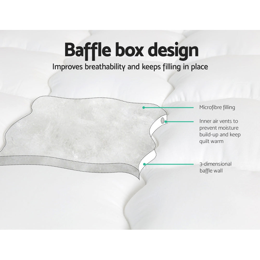 Giselle Pillowtop Mattress Topper – 500GSM Waterproof Protector, Single – photo 4 of 5
