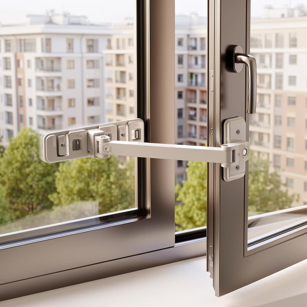 Child Safety Window Lock – 3-Level Restrictor, No-Drill, Gray – photo 1 of 5