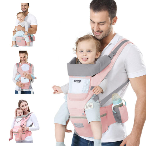 6-in-1 Adjustable Baby Hip Seat Carrier – Breathable Mesh, Pink – photo 1 of 5
