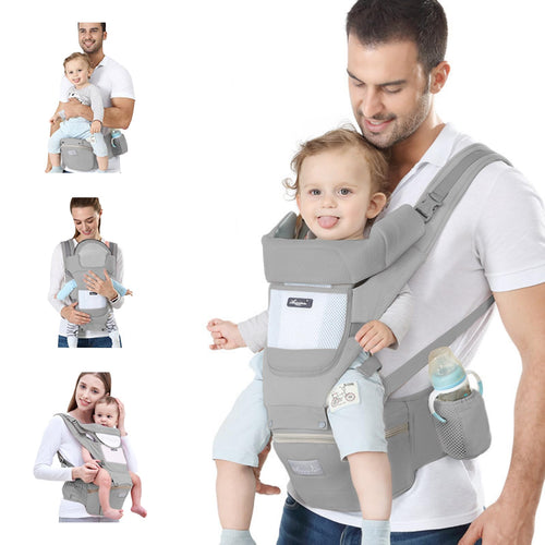 6-in-1 Adjustable Baby Hip Seat Carrier – Breathable Mesh, Grey – photo 1 of 5