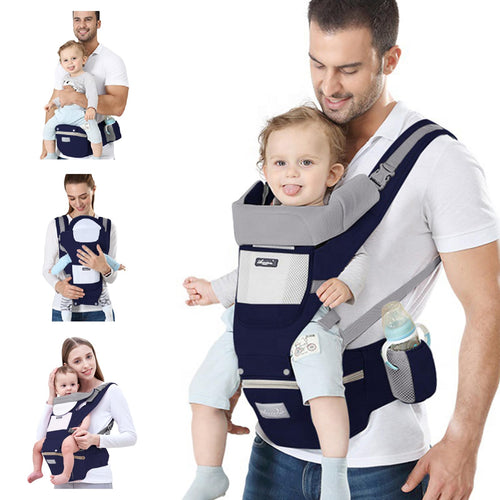 6-in-1 Adjustable Baby Hip Seat Carrier – Breathable Mesh, Blue – photo 1 of 5