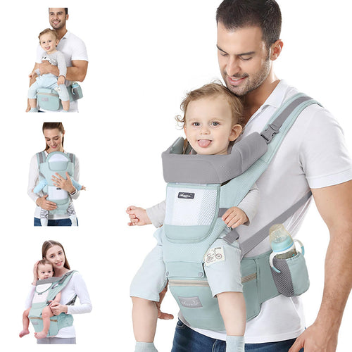 6-in-1 Adjustable Baby Hip Seat Carrier – Breathable Mesh, Green – photo 1 of 5
