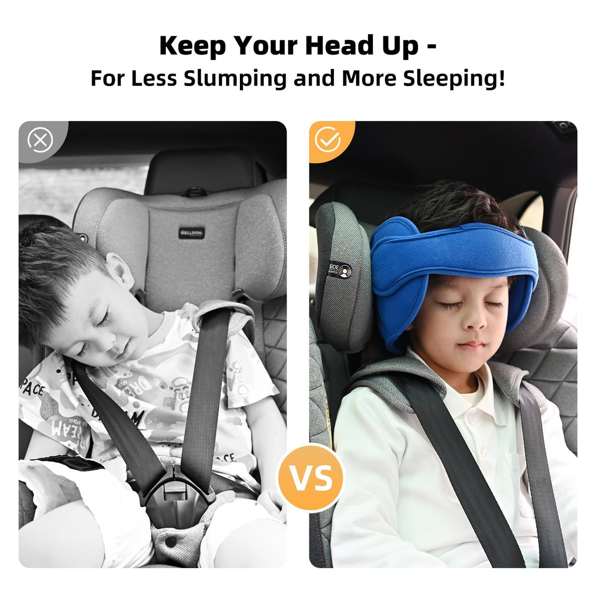 Baby Car Seat Head Support – Neck Pressure-Relief Pillow, Blue – photo 3 of 5