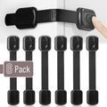 Child Safety Strap Locks (6-Pack) – Cabinet & Toilet, Baby Proof, Black – photo 1 of 5