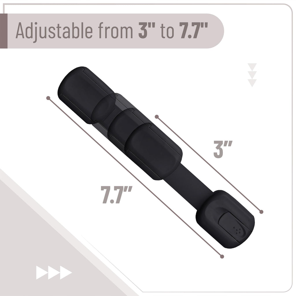 Child Safety Strap Locks (6-Pack) – Cabinet & Toilet, Baby Proof, Black – photo 4 of 5