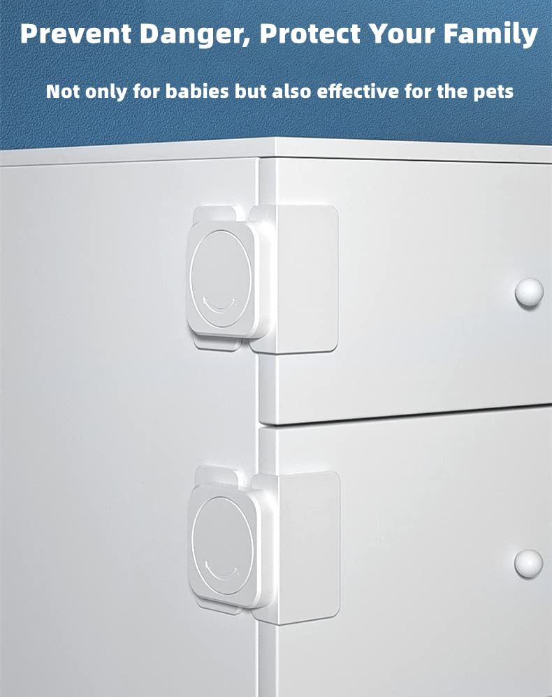 No-Drill Baby Proofing Cabinet Locks (4-Pack) – Hidden Latches – photo 3 of 5