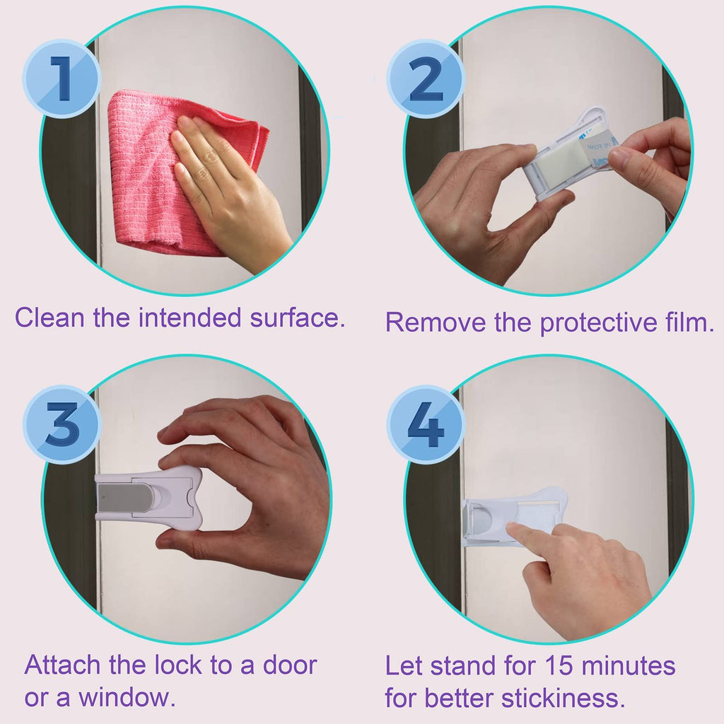 Child Safety Cabinet & Drawer Locks – Sliding Door, Easy Install – photo 2 of 5