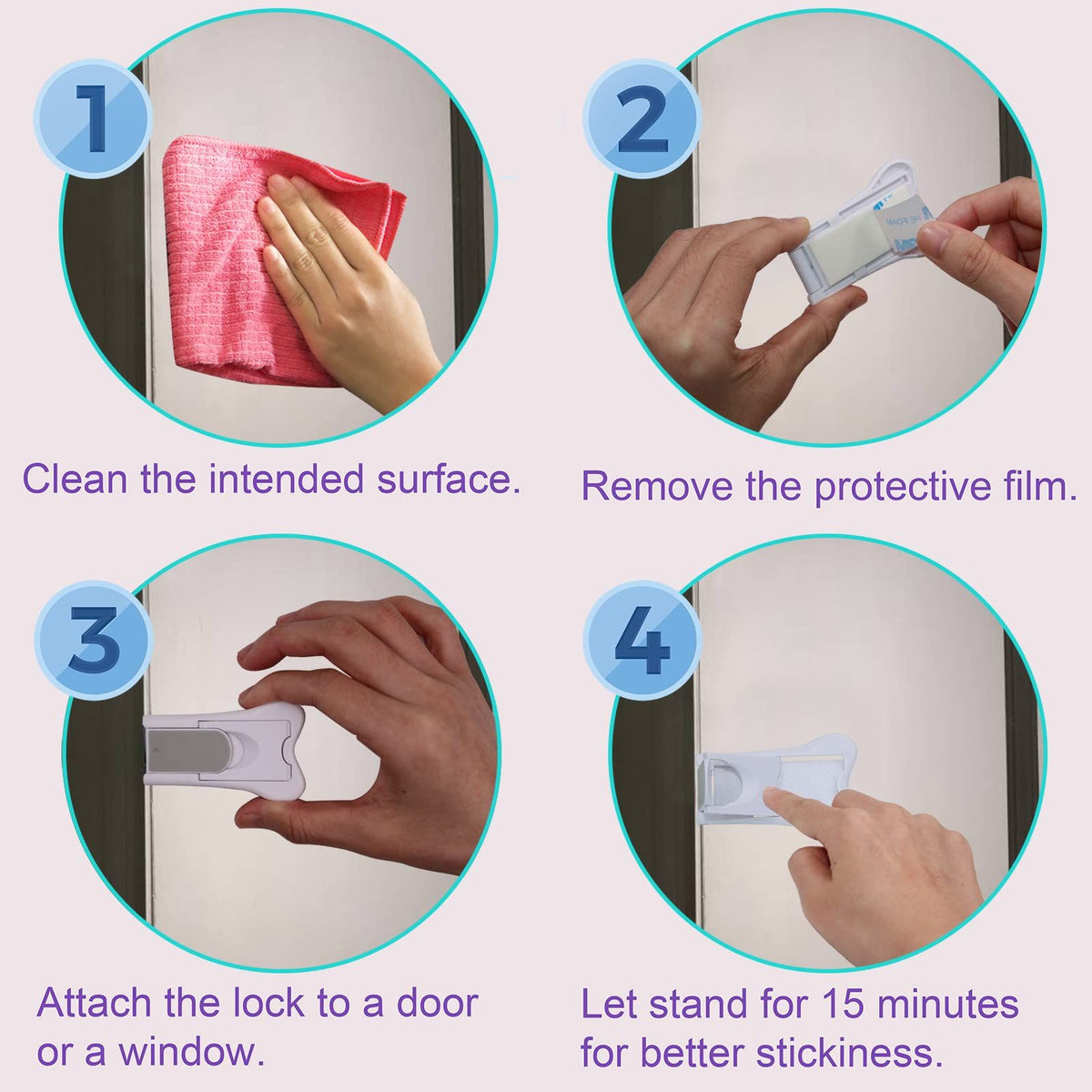 Child Safety Cabinet & Drawer Locks – Sliding Door, Easy Install – photo 2 of 5
