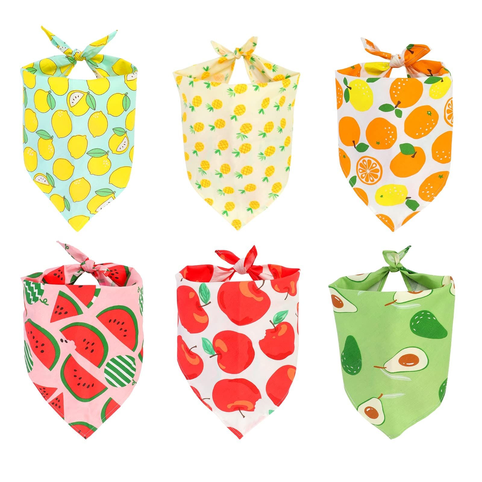 Dog Bandanas (6-Pack) – Spring Summer Print, Reversible – photo 1 of 5