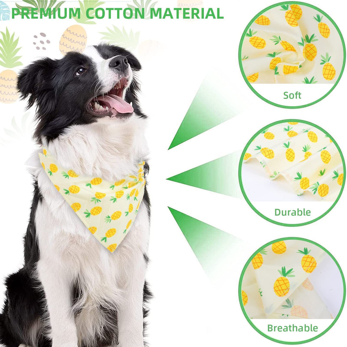 Dog Bandanas (6-Pack) – Spring Summer Print, Reversible – photo 3 of 5