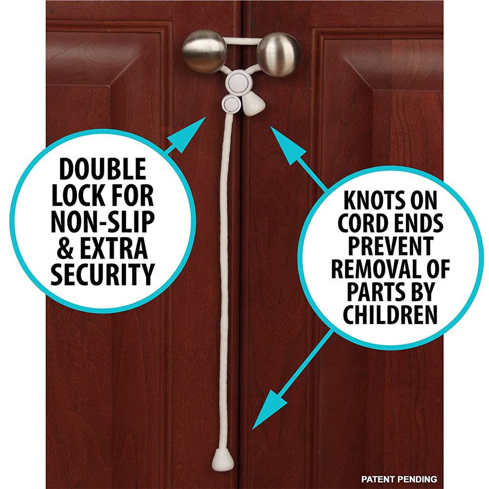 Baby Proofing Cabinet Locks (10-Pack) – Safety Strap for Knobs – photo 2 of 5