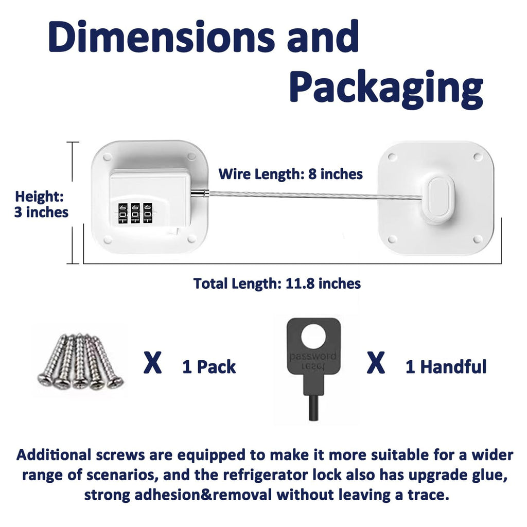 Digital Refrigerator Lock – Keyless Password, Childproof, White – photo 2 of 5