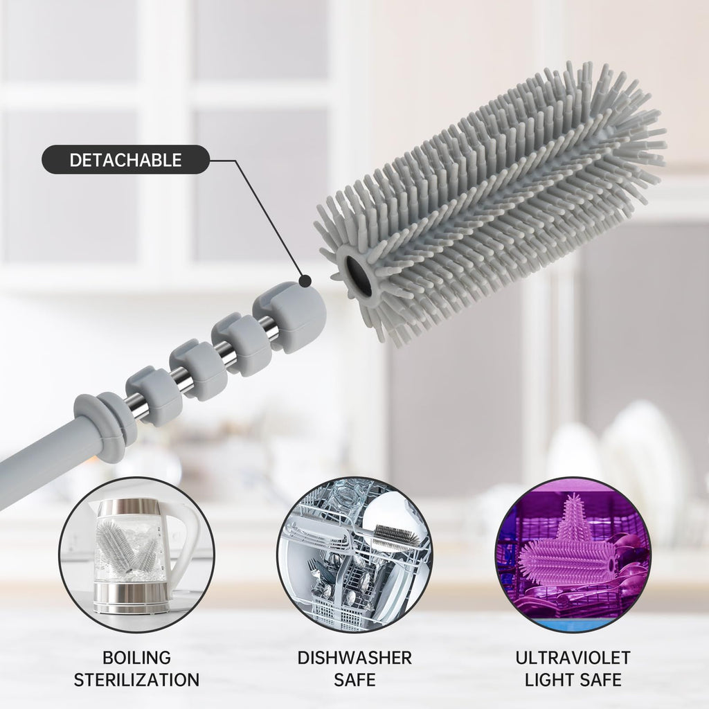 Baby Bottle Brush & Straw Cleaner Set – Extra Long, Silicone – photo 4 of 5
