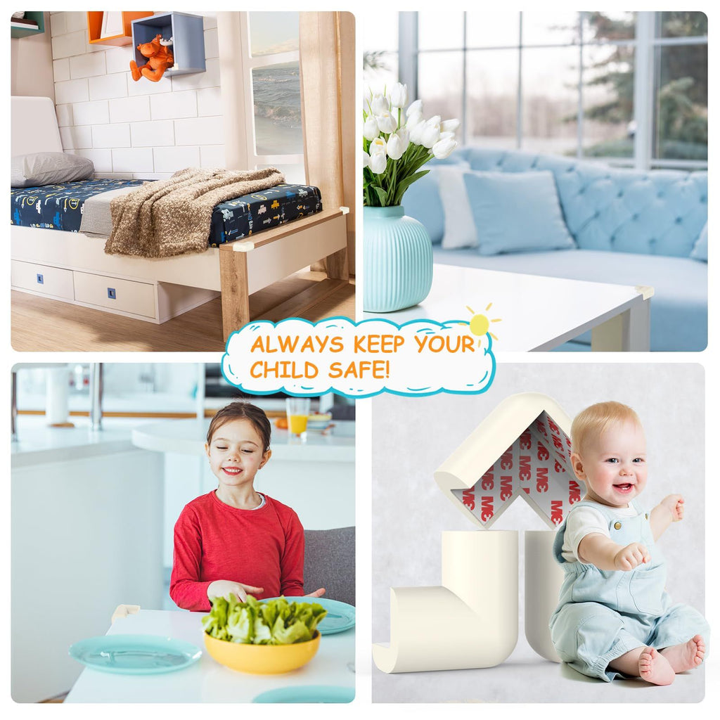 Baby Proofing Corner Guards (8-Pack) – Pre-Taped, Soft Foam, White – photo 3 of 5