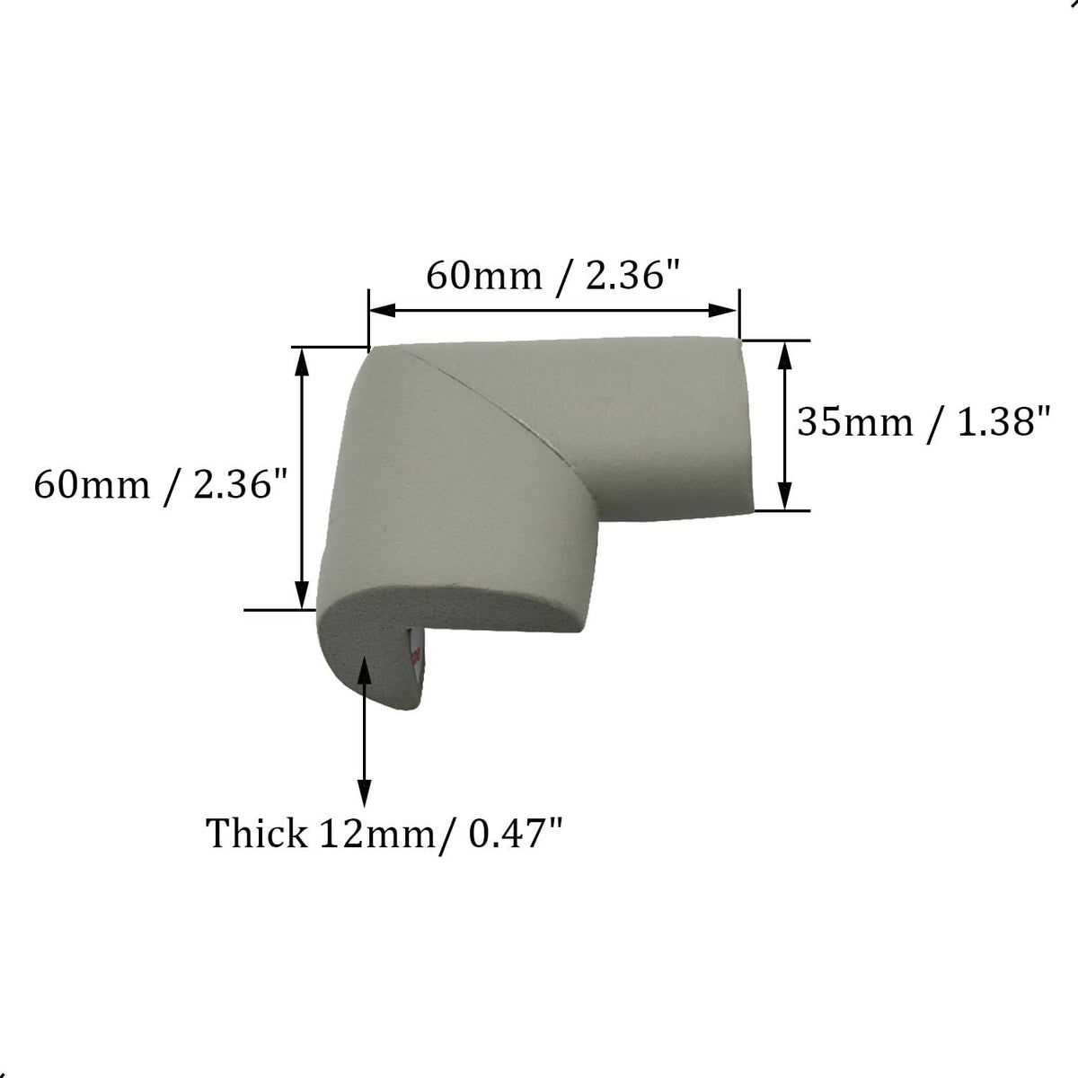 Baby Proofing Corner Guards (4-Pack) – Soft Foam, Pre-Taped, Grey – photo 5 of 5