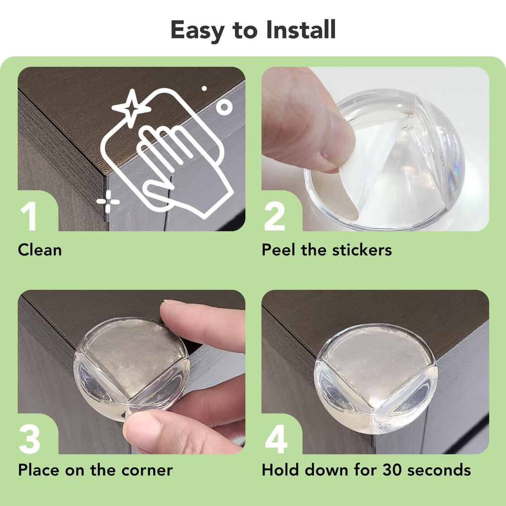 Baby Proofing Corner Guards (12-Pack) – Ball-Shaped, Clear – photo 5 of 5