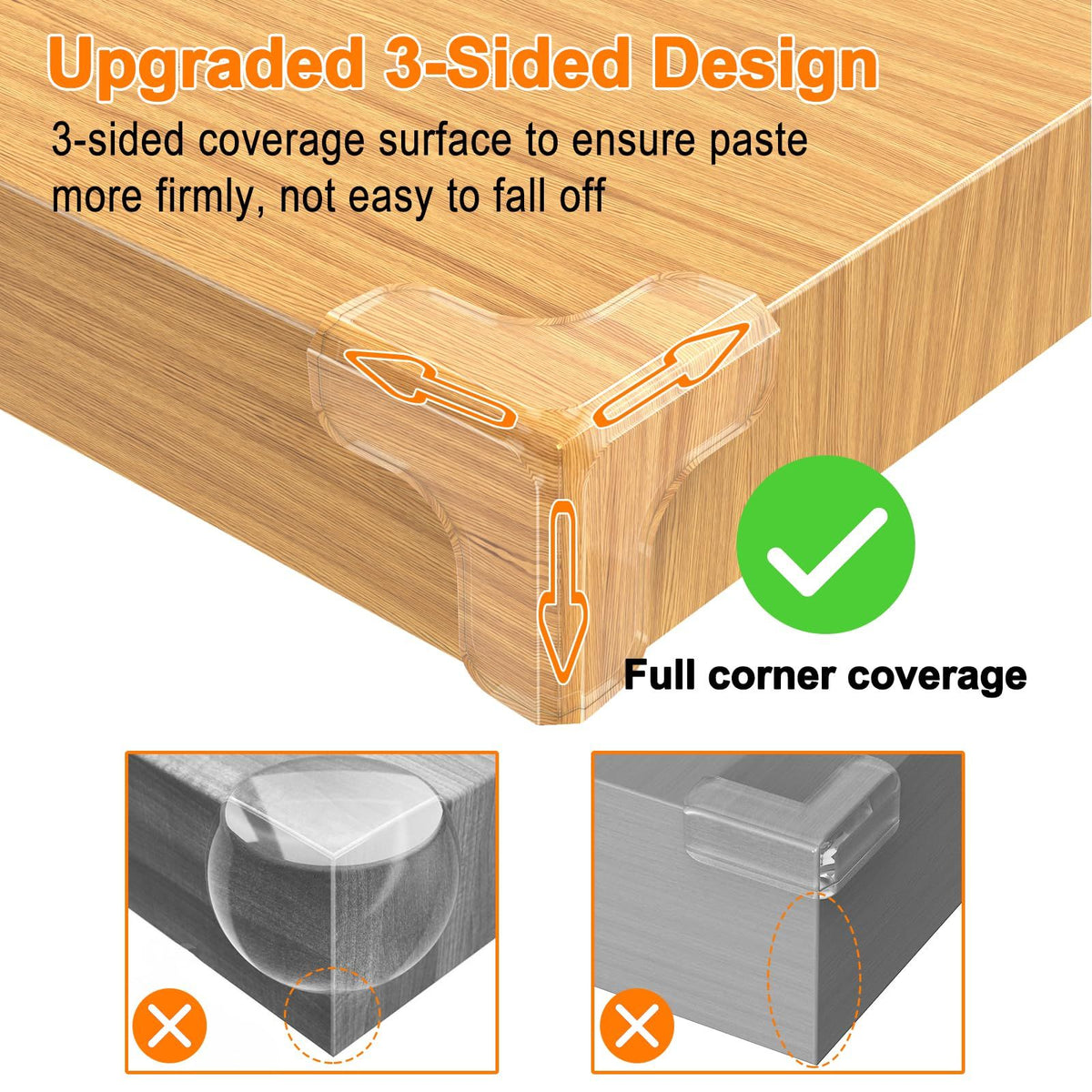 Baby Proofing Corner Protectors (12-Pack) – Clear, Large 1.6in – photo 2 of 5