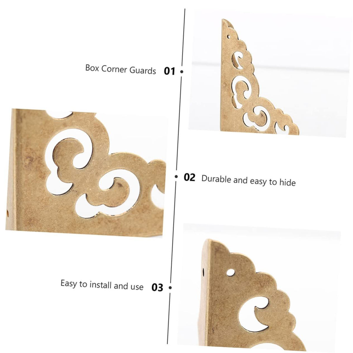 Furniture Corner Guards (8-Pack) – Decorative Copper Bumpers – photo 4 of 5