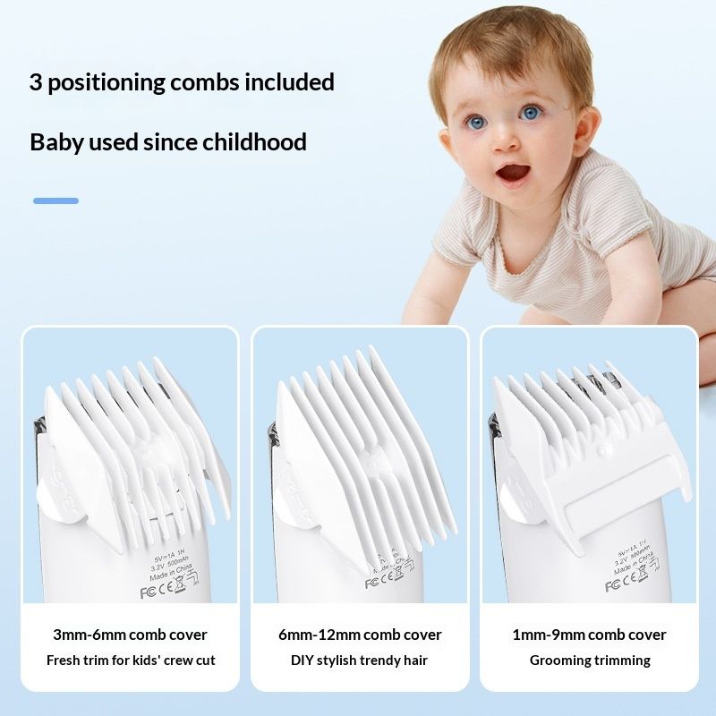 Cordless Baby Hair Clippers – Quiet, Waterproof, 3 Guide Combs – photo 4 of 5