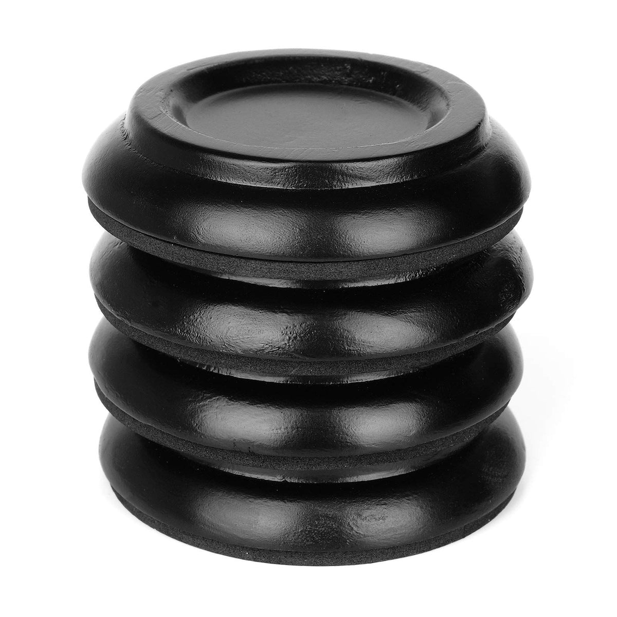 Piano Caster Cups (Set of 4) – Non-Slip Floor Protectors, Black – photo 3 of 5