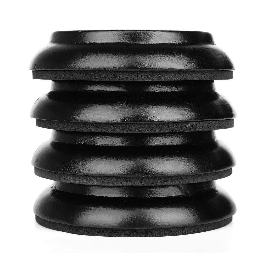 Piano Caster Cups (Set of 4) – Non-Slip Floor Protectors, Black – photo 4 of 5