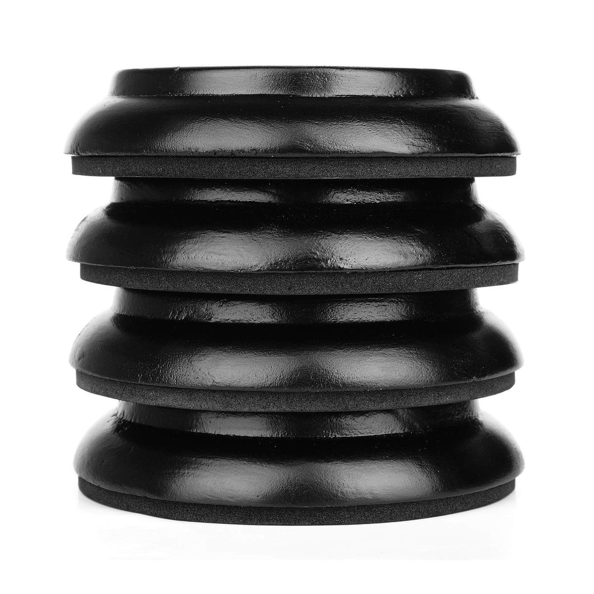 Piano Caster Cups (Set of 4) – Non-Slip Floor Protectors, Black – photo 4 of 5